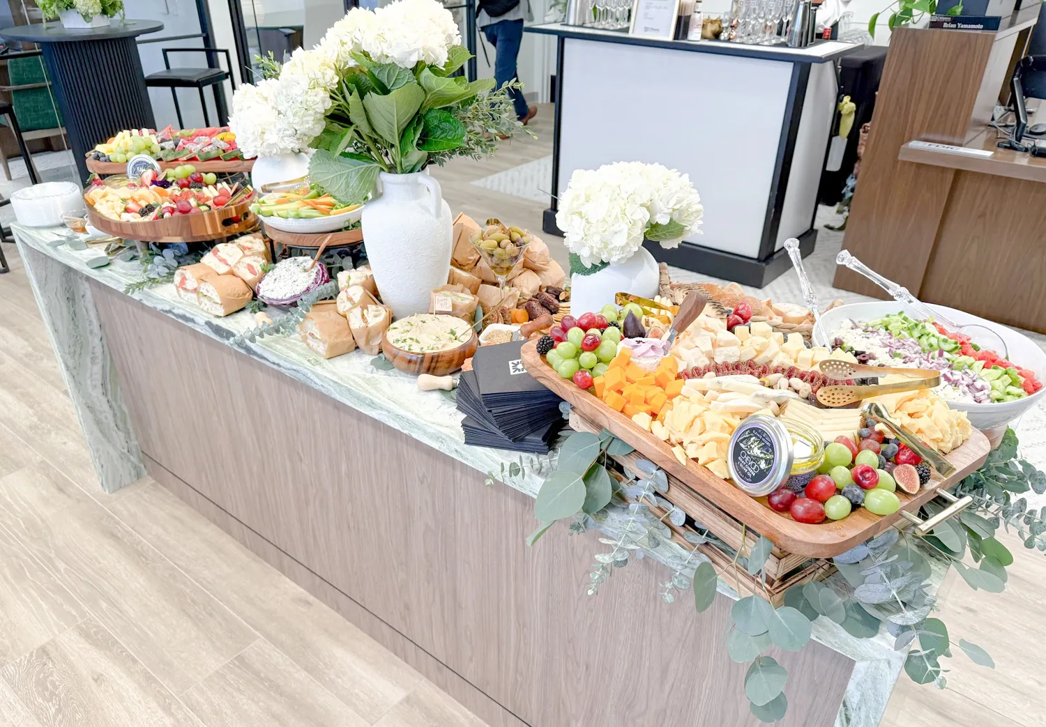 corporate grazing table in Newport Beach