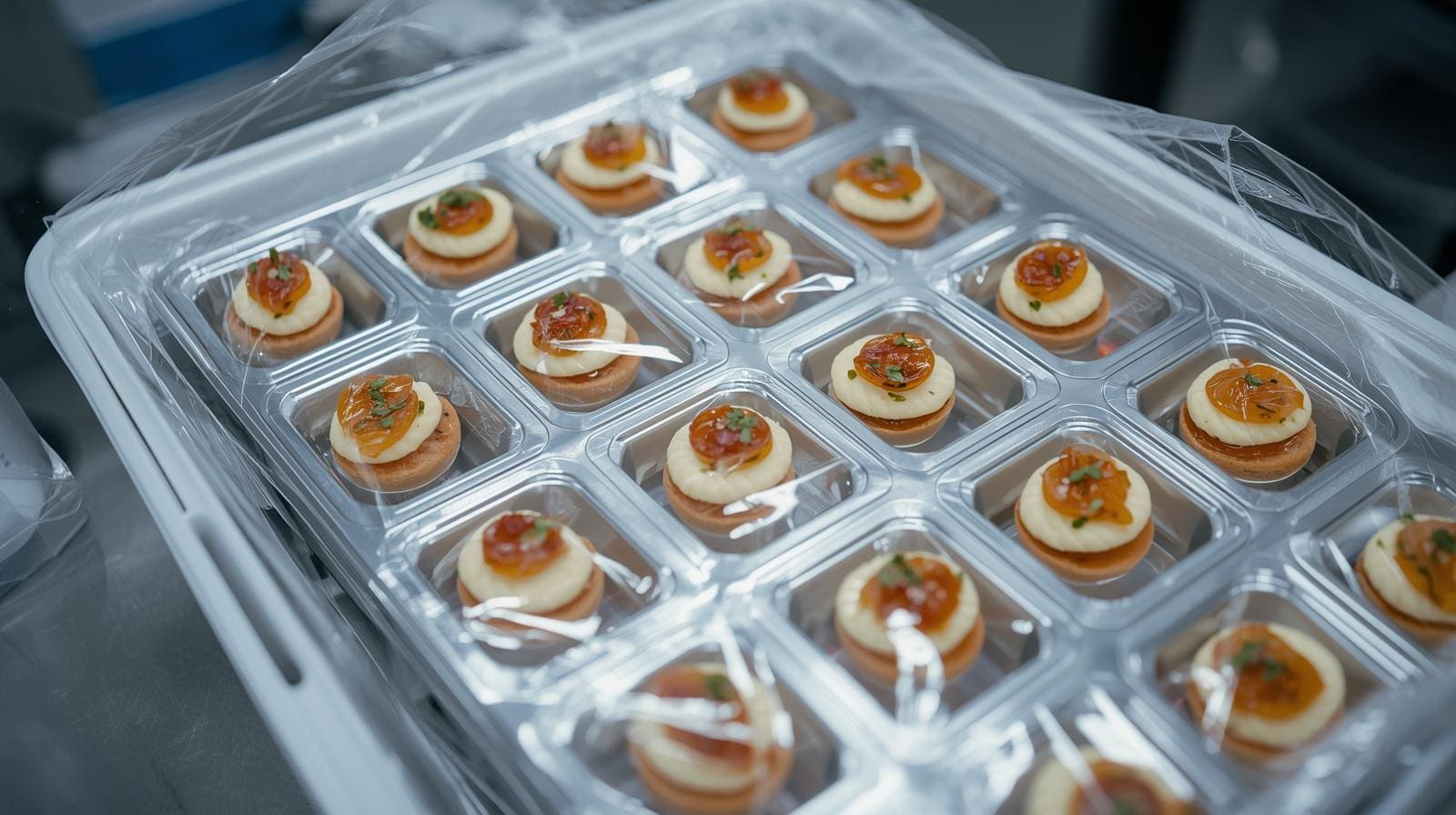 clear-plastic-wrap-and-thermal-packs-to-stabilize-temperatures-for-transporting-delicate-canapés