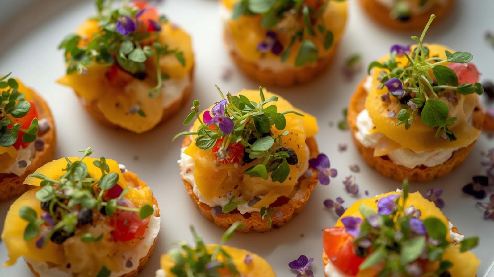 focus-on-intricate-garnishes-to-elevate-canapé-presentation