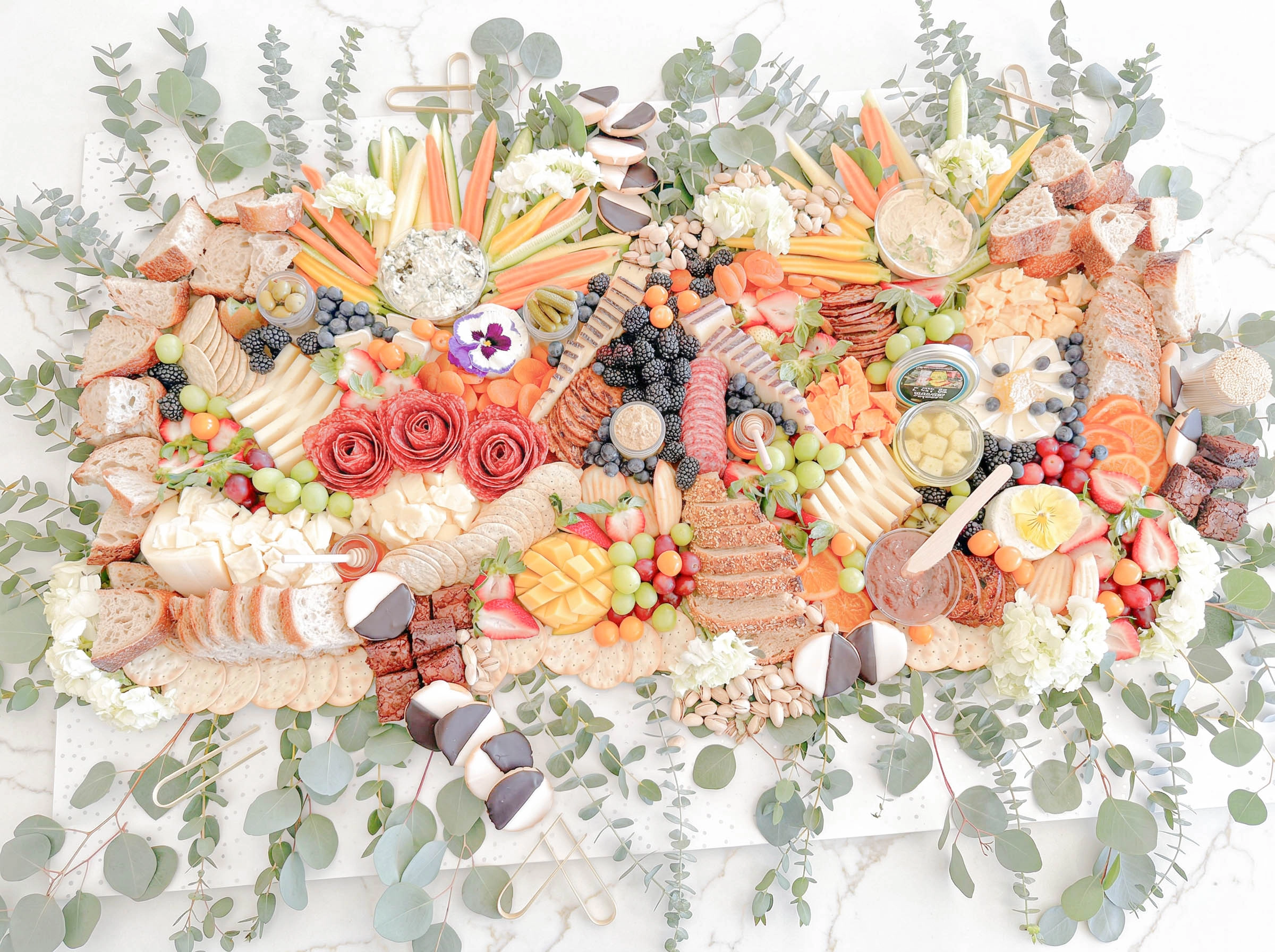 Grazing tables are edible centerpieces built for the room